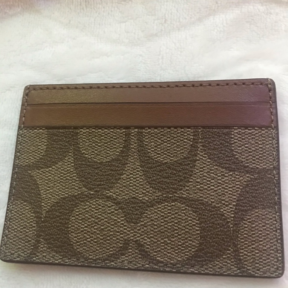 SOLD NWT Coach Signature PVC card case - Picture 3 of 5